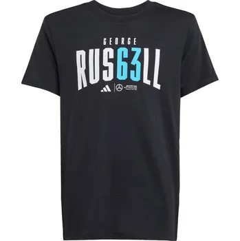 Pánské tričko ADIDAS Dětské tričko Mercedes AMG Petronas Formula One Team George Russell 13 LET ČERNÁ
