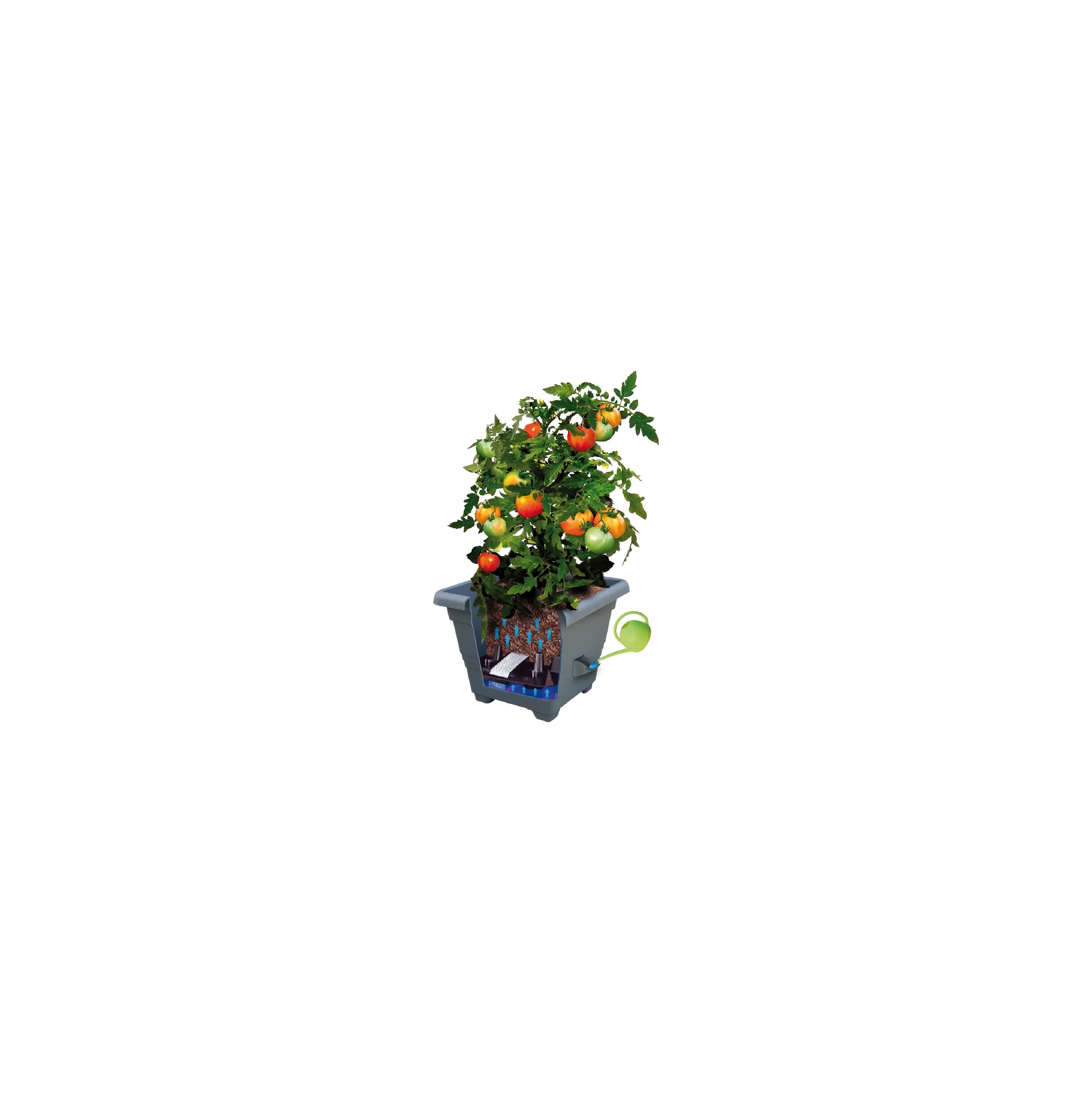 Fotografie 3 - Květináč Plastia Bergamot 50 cm antracit