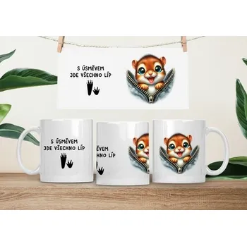 Hrneček čumáček 330ml porcelán Veverka