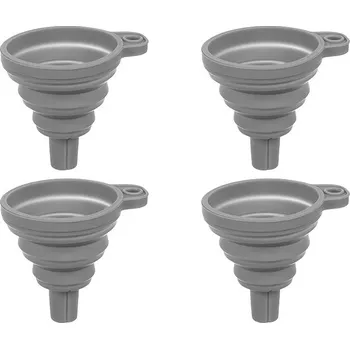 Kuchyňský mlýnek Ruhhy 20758 Skládací silikonový trychtýř 4 ks, šedý