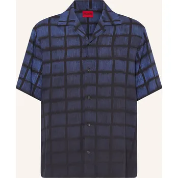 Pánská košile Hugo Pánská Košile Resort Espino Comfort Fit, modrá / černá, 44