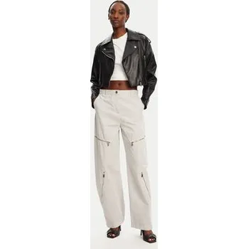 Dámské kalhoty PINKO Kalhoty z materiálu 104981 A2EC Šedá Regular Fit 40