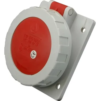 Elektrická zásuvka Zásuvka vestavná šikmá SEZ IEG 1643, IP67, 16 A, 400V, 4 póly