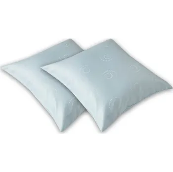 Dekorativní polštářek Damaškový dekorační polštářek 40x40 EXCELLENT TENCEL Dotek perly světle modrá