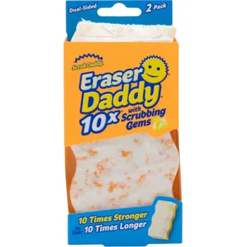 Utěrka Scrub Daddy Eraser Daddy 10x silnější zázračné houbičky 2 ks, mix barev