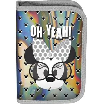 Penál Školní pouzdro penál Minnie hologram - s chlopněmi a vybavením