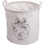 Úložný koš s potiskem GUSTA 30x30 cm, bílý