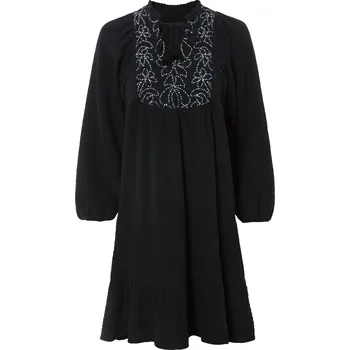 Dámské šaty esmara® Dámské mušelínové šaty, z čisté bavlny (černá, 42)