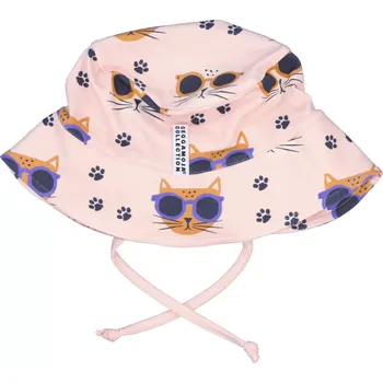 Klobouk Dětský bambusový klobouk proti slunci Pink Cool Cats Geggamoja Velikost: 52-58cm (2-6 let)