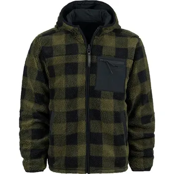 Pánská mikina FOSTEX bunda oboustranná SHERPA SOFTSHELL ČERNO/ZELENÁ vel.S