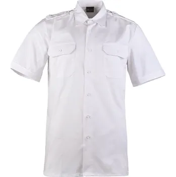 Pánská košile MIL-TEC košile SERVIS krátký rukáv na knoflíky BÍLÁ vel.3XL