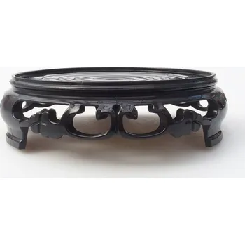 Podmiska Bonsai stolek plastový kulatý 14,5 x 14,5 x 4 cm černá