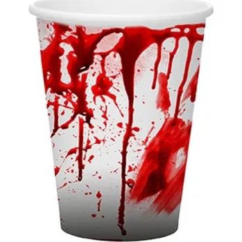 Party dekorace Papírové kelímky - krvavé 8ks