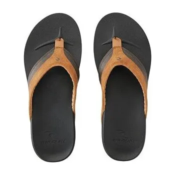 Pánské žabky Rip curl pánské žabky Soft Top Black/Brown | Černá | Velikost 43 EU