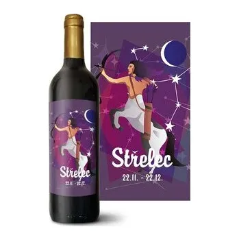 Víno Červené víno Střelec: 0,75 l