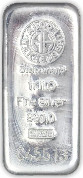 1000g investiční stříbrný slitek Argor Heraeus