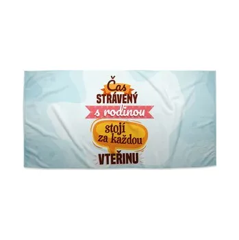 Sprchový závěs Ručník Čas strávený s rodinou: 70x140 cm