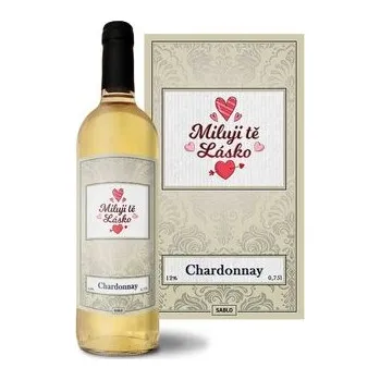 Bílé víno Miluji tě, lásko: 0,75 l