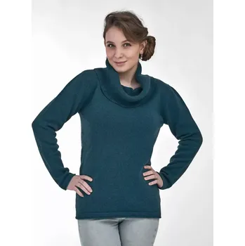 Dámský svetr Dámský velký rolák Kašmír Petrolejová M