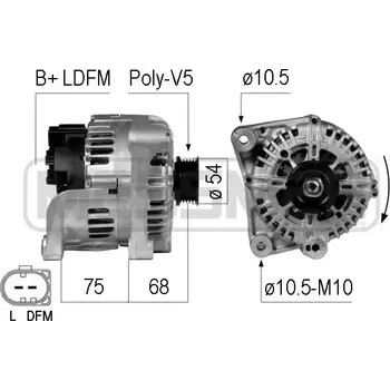 Alternátor ERA Alternátor ERA 210736A + DOPRAVA ZDARMA!
