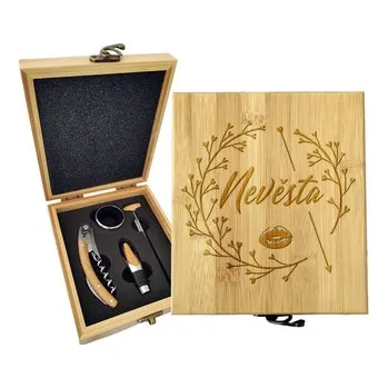 Víno Dárková sada na víno Nevěsta: 147×168×49 mm