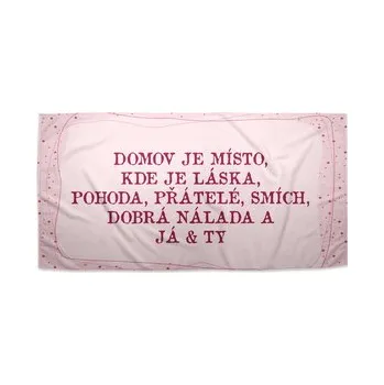 Sprchový závěs Ručník Domov 3: 70x140 cm