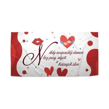 Sprchový závěs Ručník Neopouštěj domov: 30x50 cm