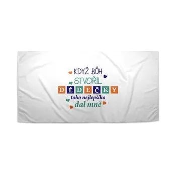 Sprchový závěs Ručník Když Bůh stvořil dědečky: 70x140 cm