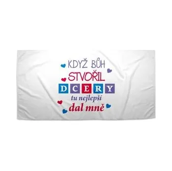 Sprchový závěs Ručník Když Bůh stvořil dcery: 50x100 cm