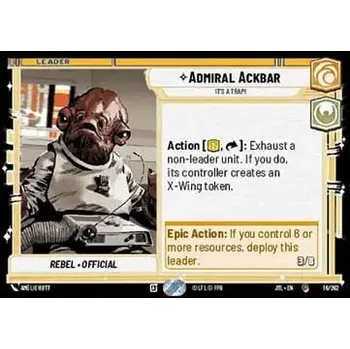 Sběratelská karetní hra Admiral Ackbar, It's A Trap! 016/202 - Jump to Lightspeed Typ karty: Standard