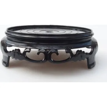 Podmiska Bonsai stolek plastový kulatý 10 x 10 x 3,5 cm černá