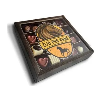 Bonboniéra Pralinky Žiju pro koně: 20 ks pralinek