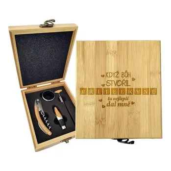 Otvírák Dárková sada na víno Když Bůh stvořil přítelkyně: 147×168×49 mm