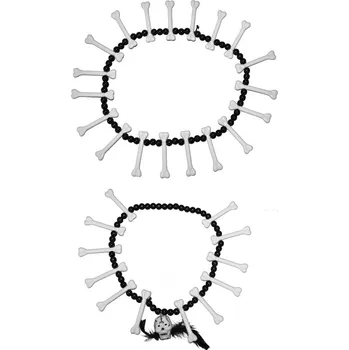 Karnevalový doplněk Sada náhrdelníky kosti 2ks