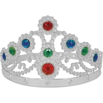 Karnevalový doplněk Koruna královna stříbrná