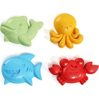 Hračka na písek Bábovičky velké na pískoviště Vodní zvířatka 4 ks