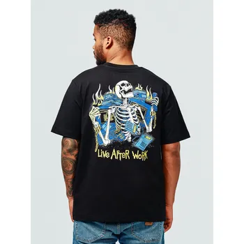 Pánské tričko Triko Live After Work Premium Oversize – 100% organická bavlna Velikost: L