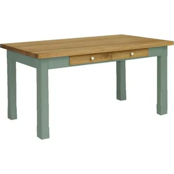 Jídelní stůl Jídelní stůl PROVENCE se šuplíky olivový Barevné provedení: Olivová, Provedení: Borovice - Borovice (horní deska), Rozměr stolu: 120 x 80 cm