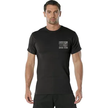 Pánská móda ROTHCO triko FREEDOM OVER FEAR ČERNÉ vel.XXL