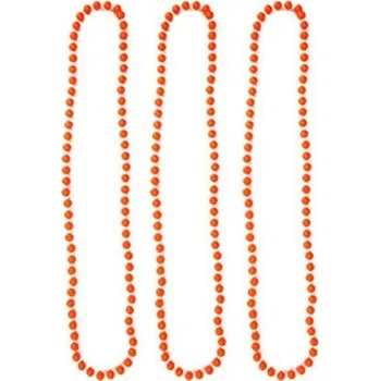 Karnevalový doplněk Náhrdelníky neon 3 ks - oranžové