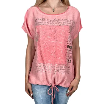 New Collection Dámská halenka s krátkým rukávem ESTER Barva: Růžová