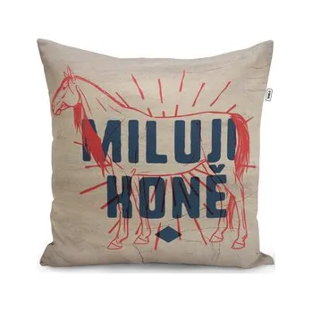 Polštář Miluji koně: 40x40 cm