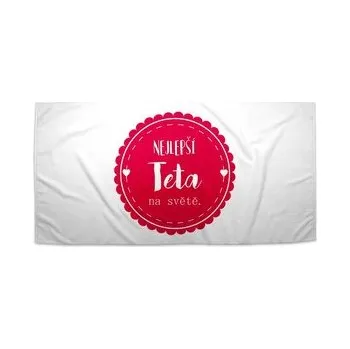 Sprchový závěs Ručník Nejlepší teta na světě: 30x50 cm