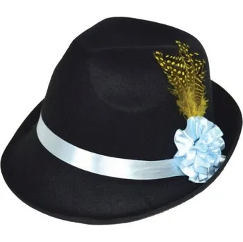 Karnevalový doplněk Tyrolský klobouk s peřím