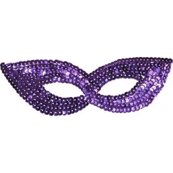 Karnevalová maska Škraboška maska s flitry - fialová