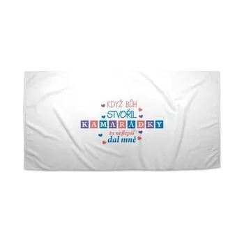 Sprchový závěs Ručník Když Bůh stvořil kamarádky: 70x140 cm