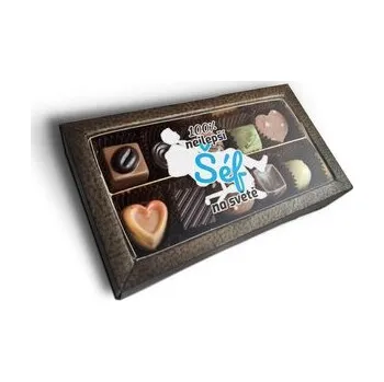 Bonbon Pralinky 100% nejlepší šéf na světě: 10 ks pralinek