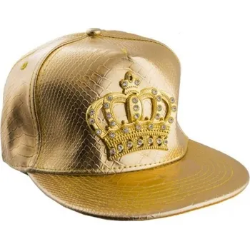 Karnevalový doplněk Zlatá čepice raper koruna