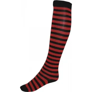 Karnevalový doplněk Punčochy pruhované červenočerné