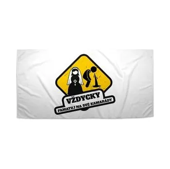 Sprchový závěs Ručník Vždycky pamatuj na svoje kamarády: 50x100 cm